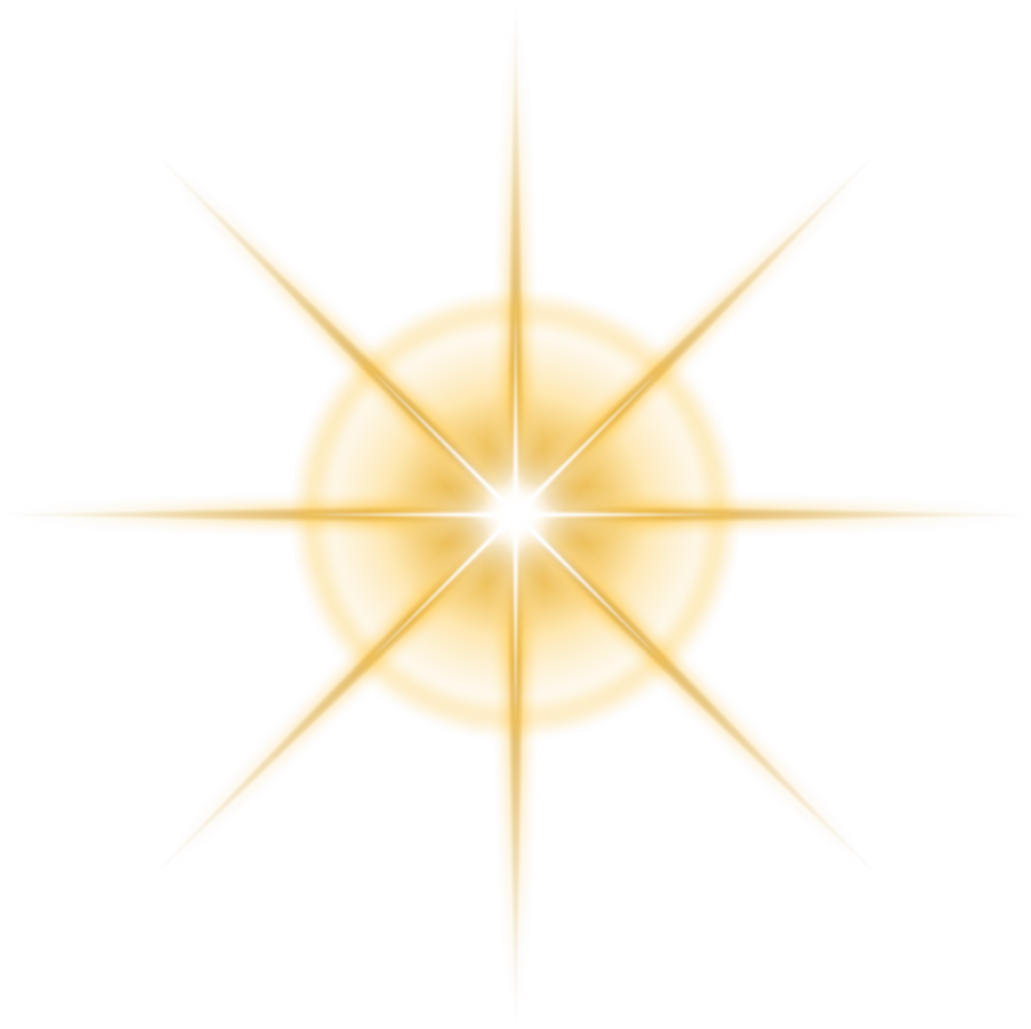 Golden glowing glow effect of light